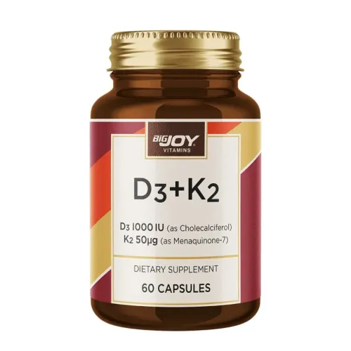 Big Joy Vitamins Vitamin D3 + K2 60 Kapsül Big Joy Vitamins Vitamin D3 + K2 60 Kapsül